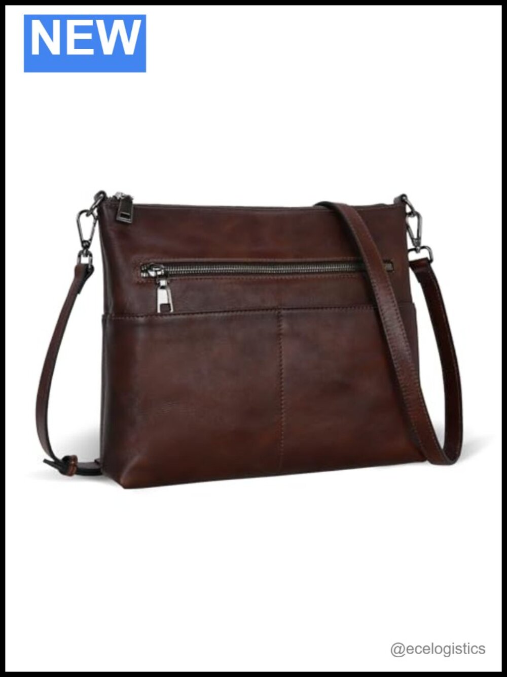 Genuine Leather Women's Crossbody Satchel Handbag Two Shoulder Bags Set